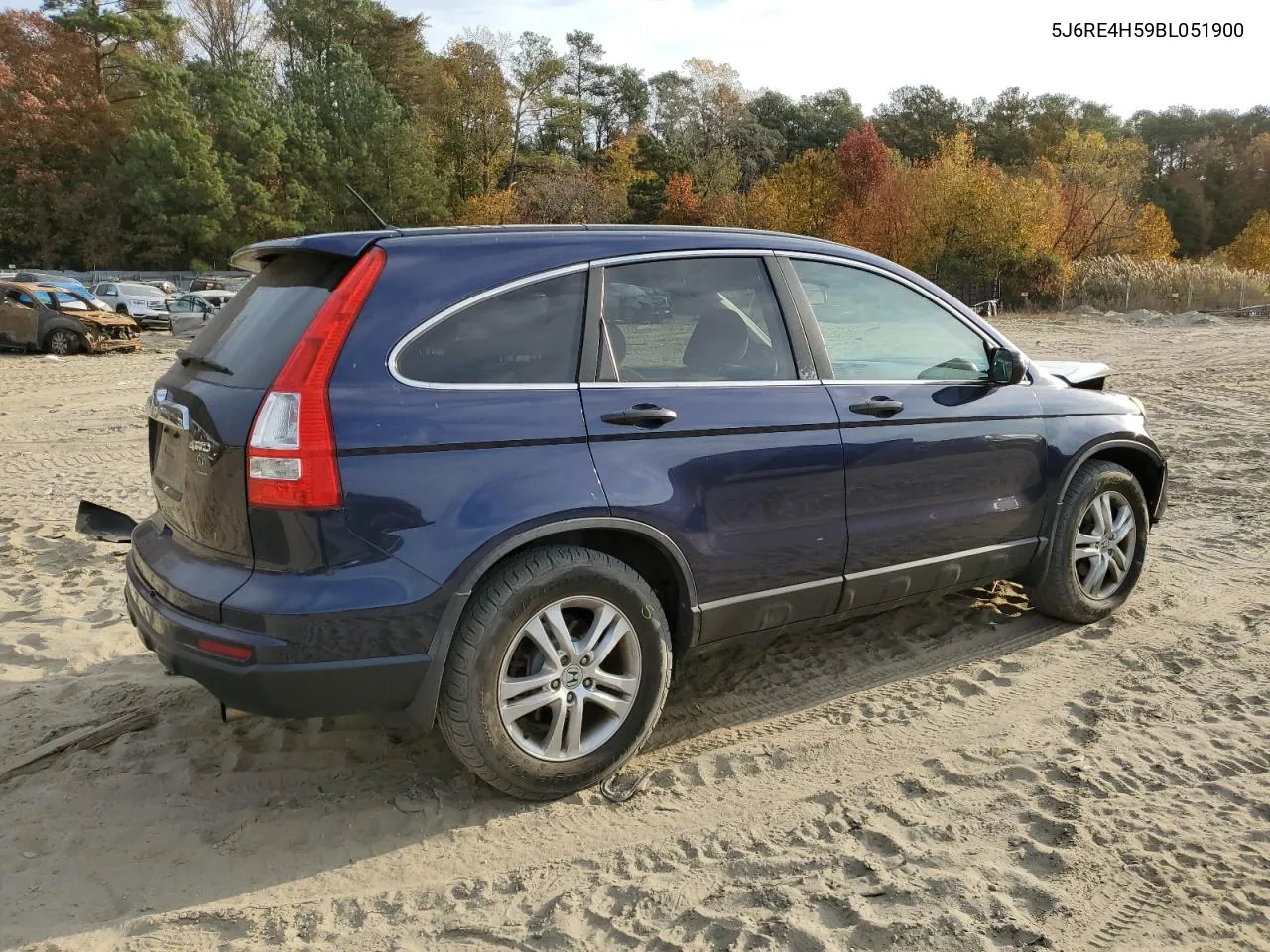 2011 Honda Cr-V Ex VIN: 5J6RE4H59BL051900 Lot: 79014574