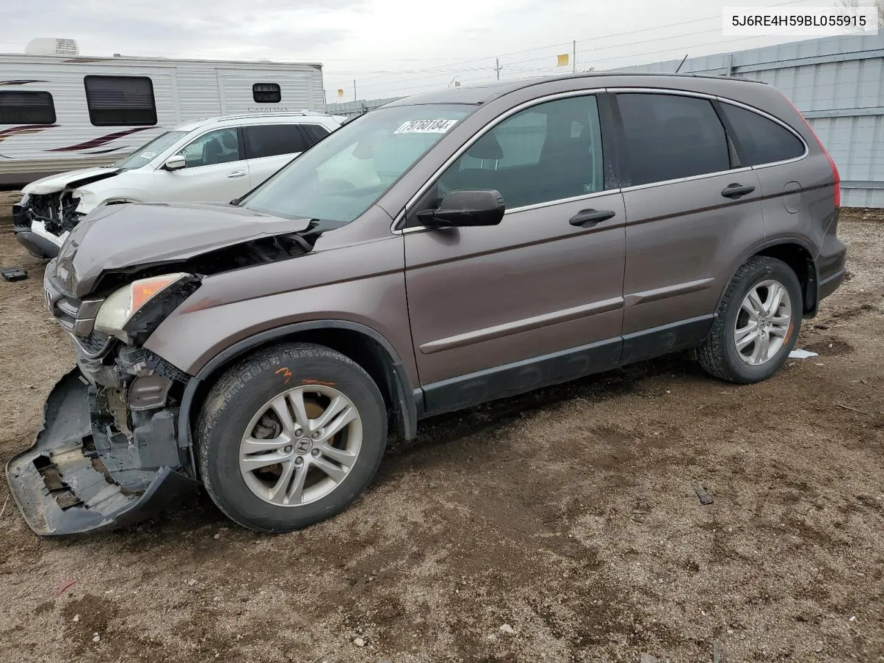 2011 Honda Cr-V Ex VIN: 5J6RE4H59BL055915 Lot: 79760184