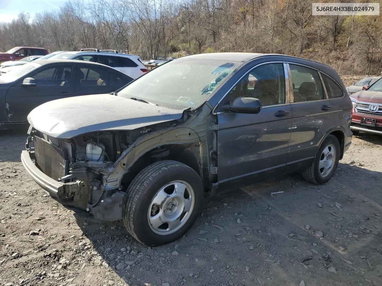 2011 Honda Cr-V Lx VIN: 5J6RE4H33BL024979 Lot: 79781514