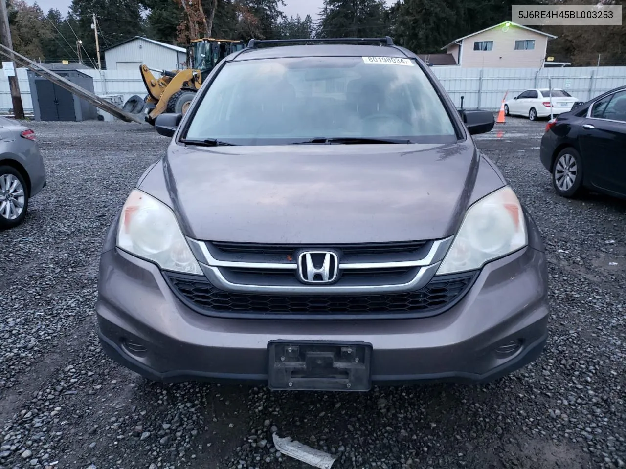 2011 Honda Cr-V Se VIN: 5J6RE4H45BL003253 Lot: 80198034