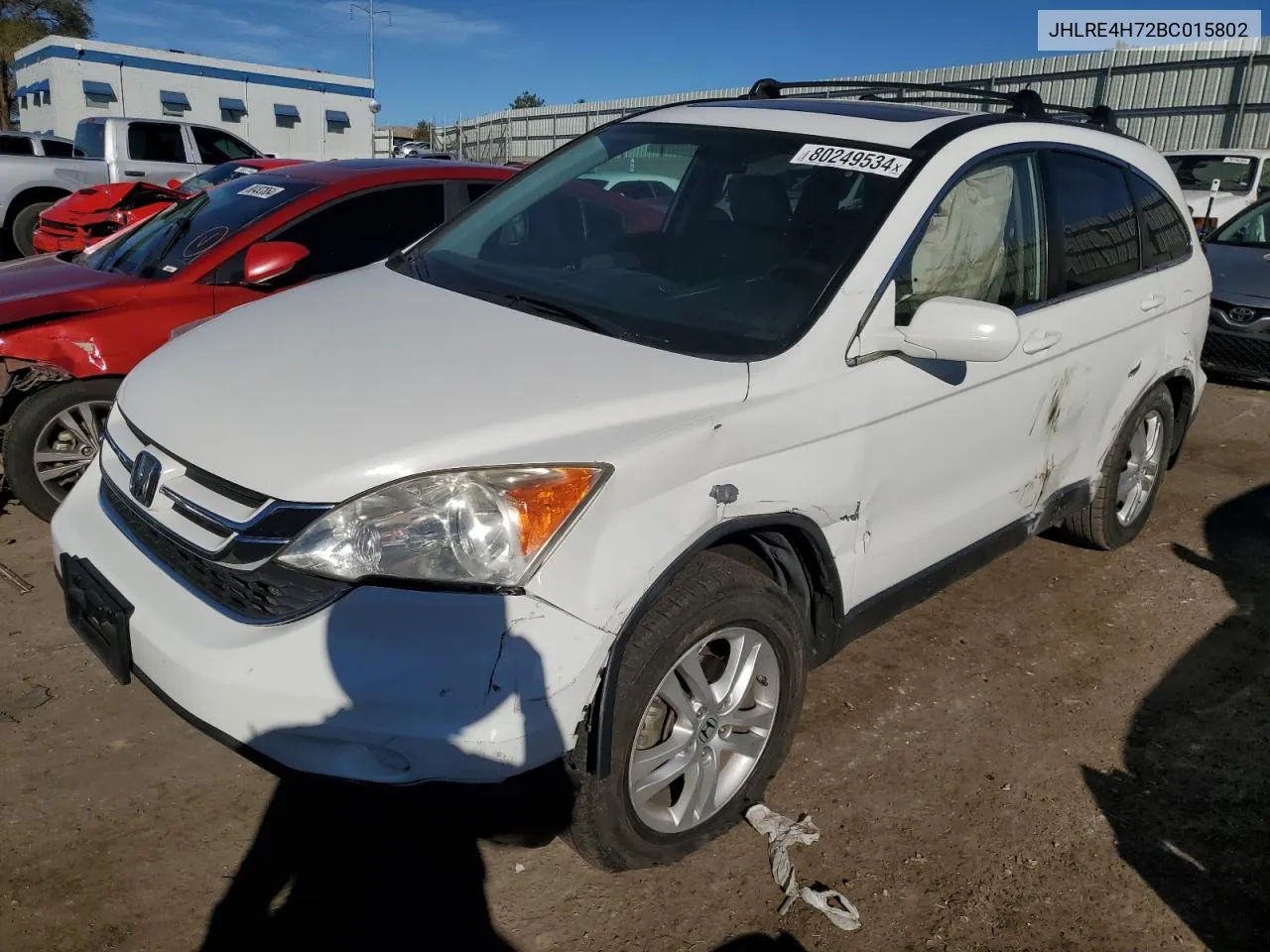 2011 Honda Cr-V Exl VIN: JHLRE4H72BC015802 Lot: 80249534