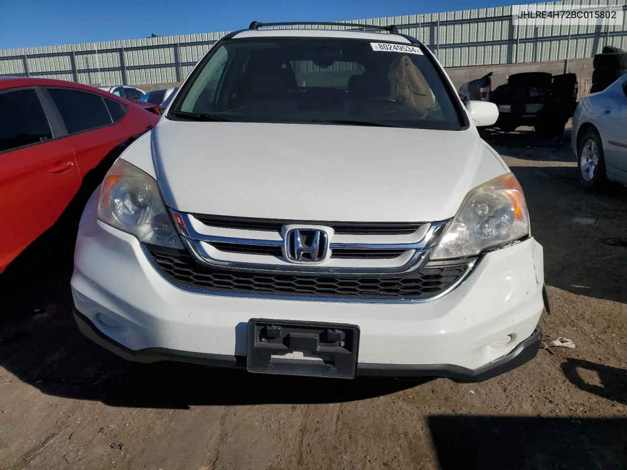 2011 Honda Cr-V Exl VIN: JHLRE4H72BC015802 Lot: 80249534