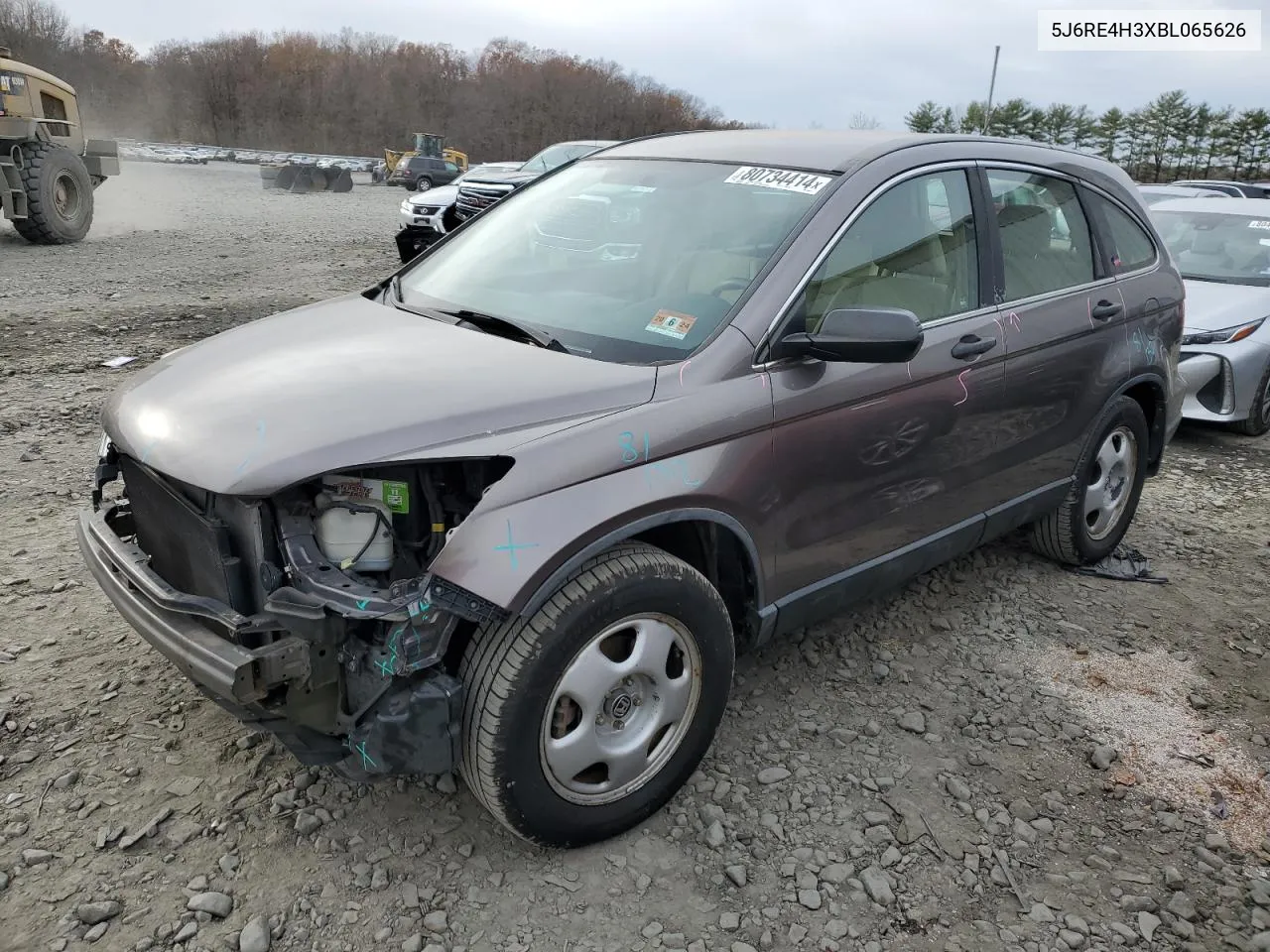 2011 Honda Cr-V Lx VIN: 5J6RE4H3XBL065626 Lot: 80734414