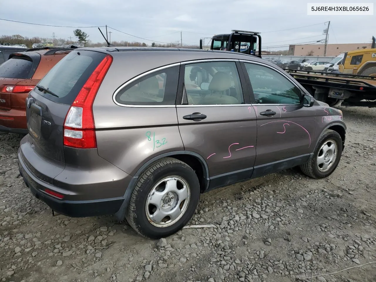 2011 Honda Cr-V Lx VIN: 5J6RE4H3XBL065626 Lot: 80734414