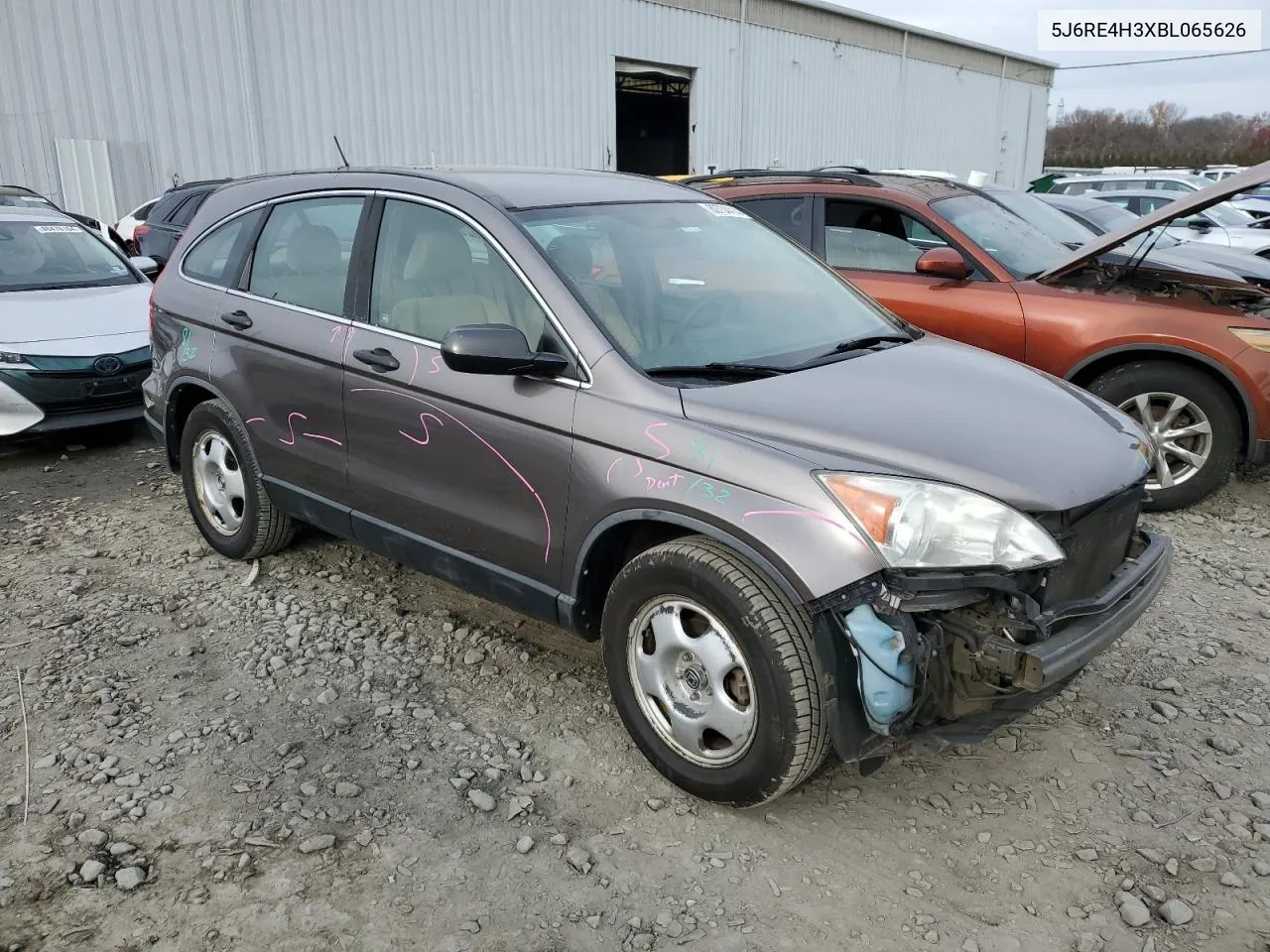 2011 Honda Cr-V Lx VIN: 5J6RE4H3XBL065626 Lot: 80734414