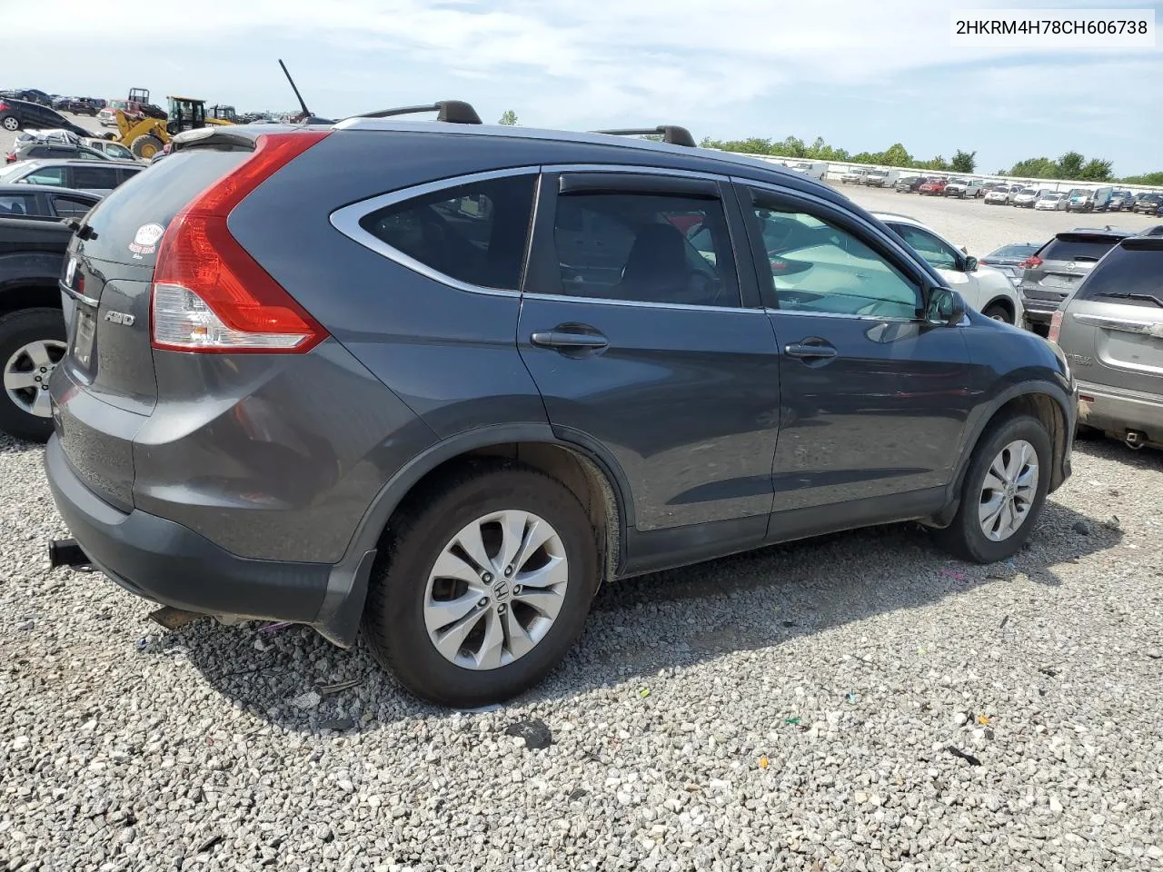 2012 Honda Cr-V Exl VIN: 2HKRM4H78CH606738 Lot: 57217234