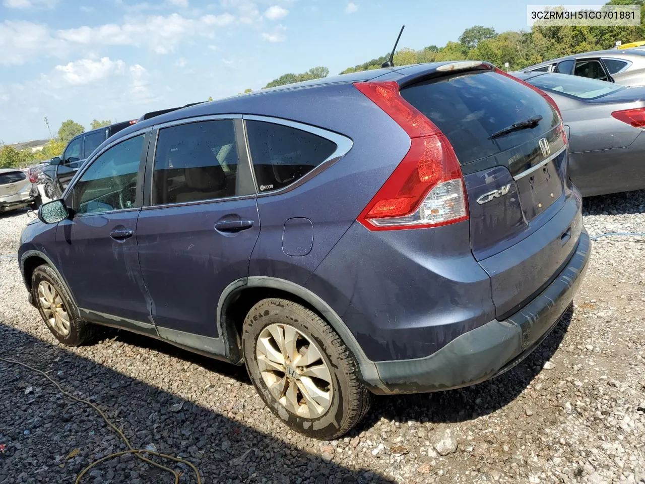 2012 Honda Cr-V Ex VIN: 3CZRM3H51CG701881 Lot: 70650924