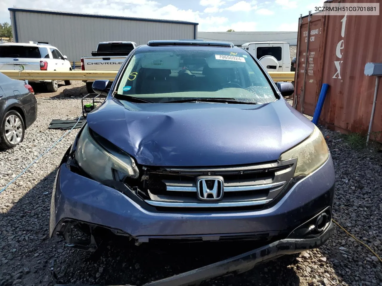 2012 Honda Cr-V Ex VIN: 3CZRM3H51CG701881 Lot: 70650924