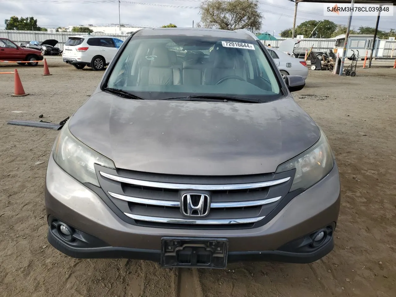 2012 Honda Cr-V Exl VIN: 5J6RM3H78CL039348 Lot: 72016644