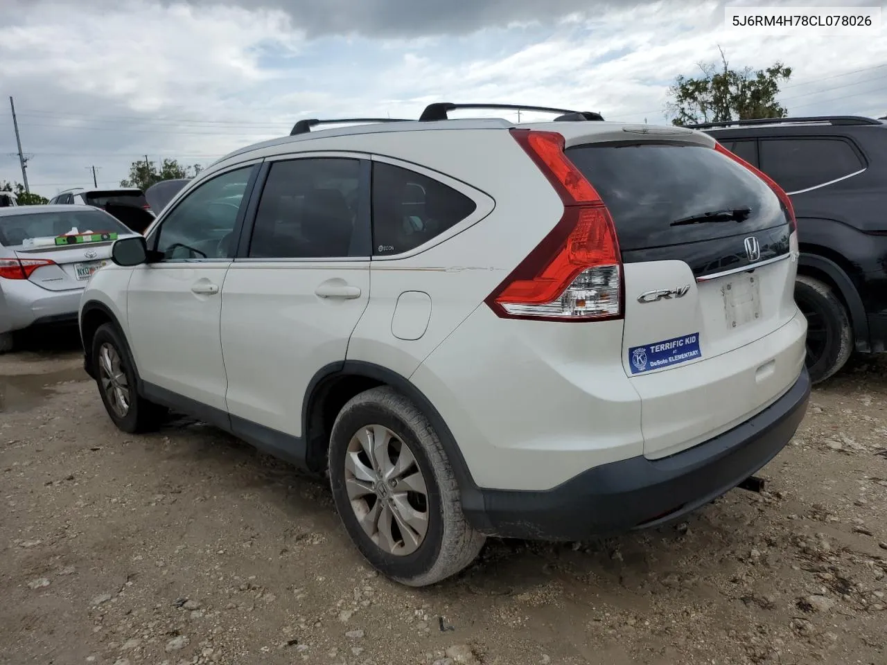 2012 Honda Cr-V Exl VIN: 5J6RM4H78CL078026 Lot: 73671344