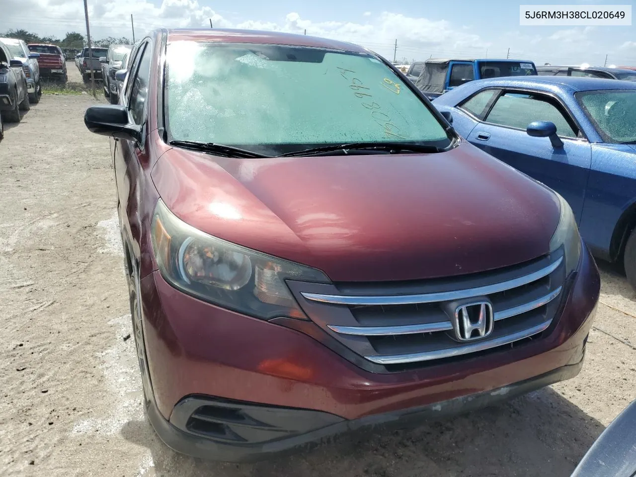 2012 Honda Cr-V Lx VIN: 5J6RM3H38CL020649 Lot: 75089954