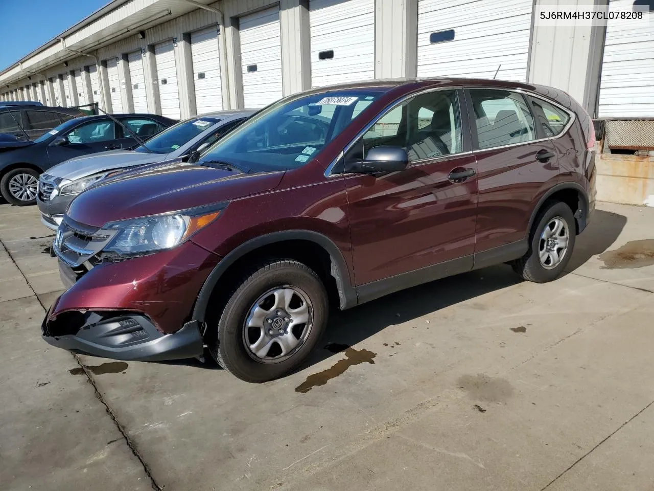 2012 Honda Cr-V Lx VIN: 5J6RM4H37CL078208 Lot: 76073074