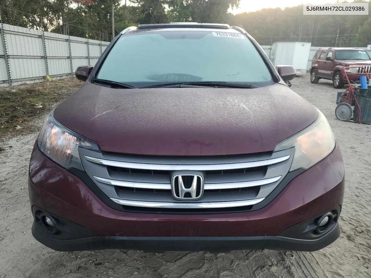 2012 Honda Cr-V Exl VIN: 5J6RM4H72CL029386 Lot: 76331884