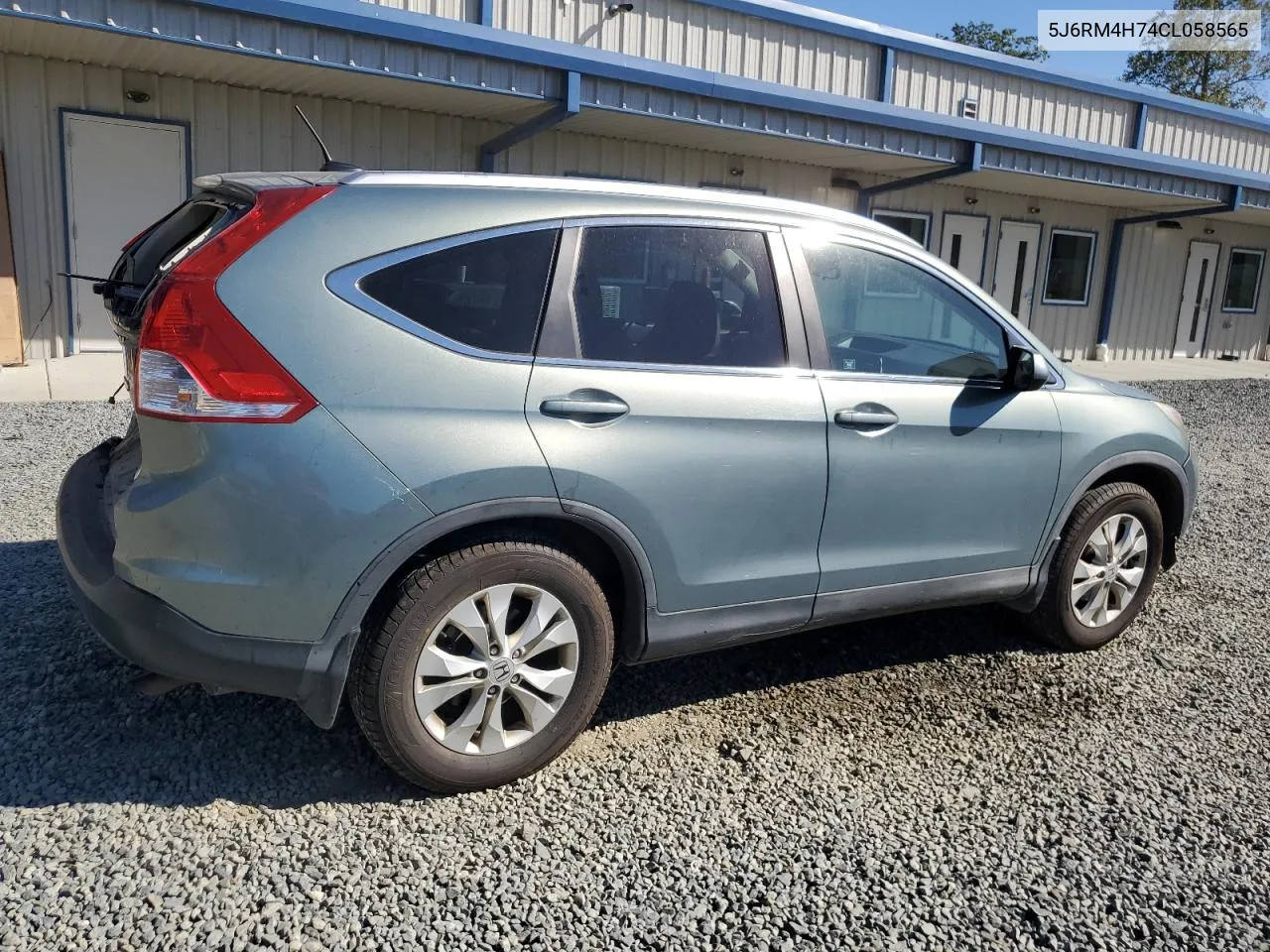 2012 Honda Cr-V Exl VIN: 5J6RM4H74CL058565 Lot: 76840864