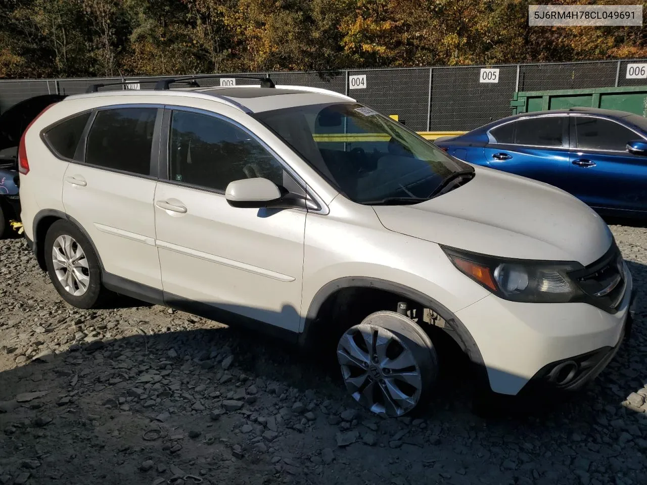 2012 Honda Cr-V Exl VIN: 5J6RM4H78CL049691 Lot: 76923154