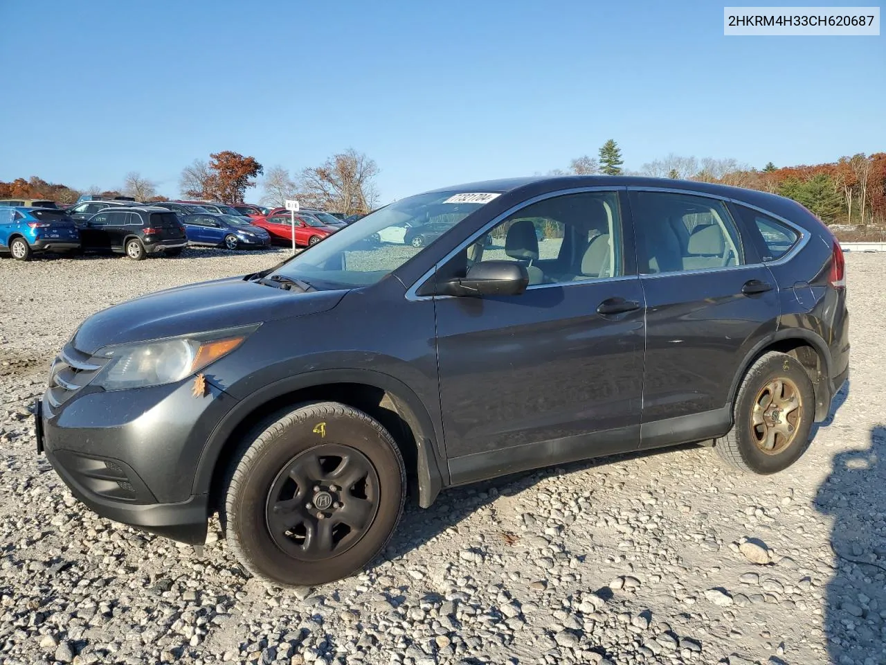 2012 Honda Cr-V Lx VIN: 2HKRM4H33CH620687 Lot: 77321704