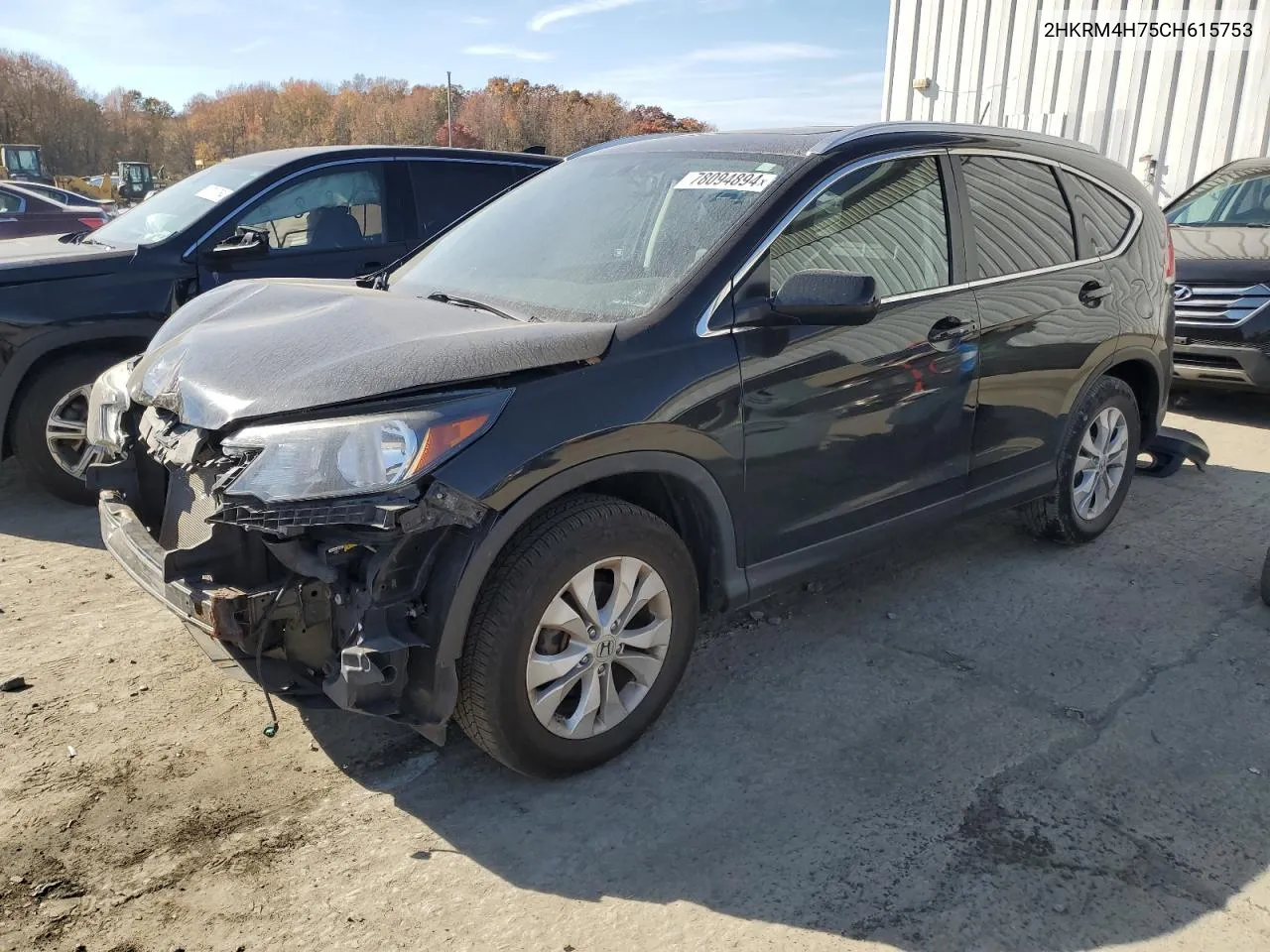 2012 Honda Cr-V Exl VIN: 2HKRM4H75CH615753 Lot: 78094894