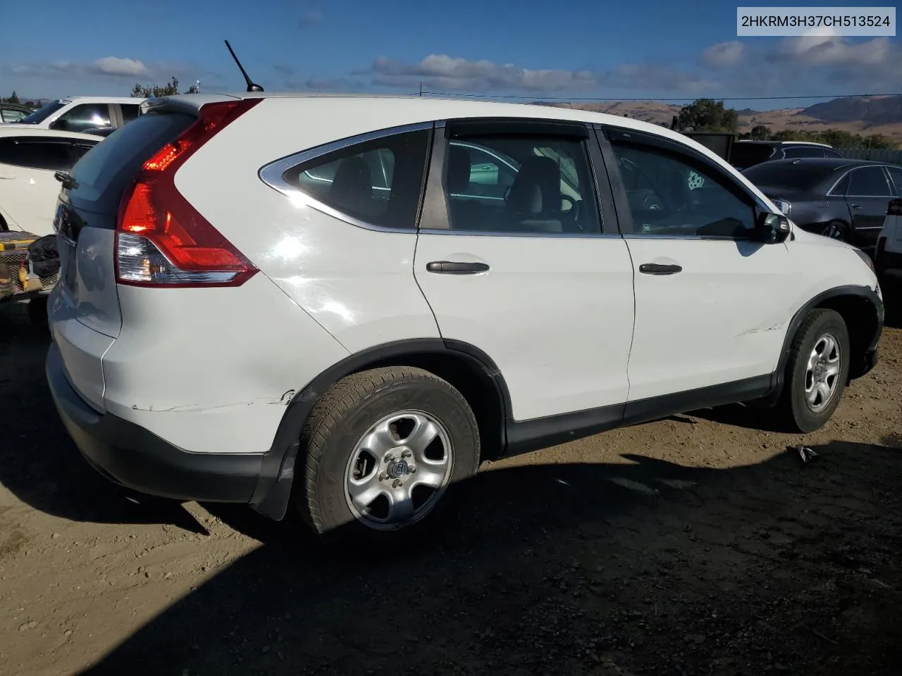 2012 Honda Cr-V Lx VIN: 2HKRM3H37CH513524 Lot: 78437184