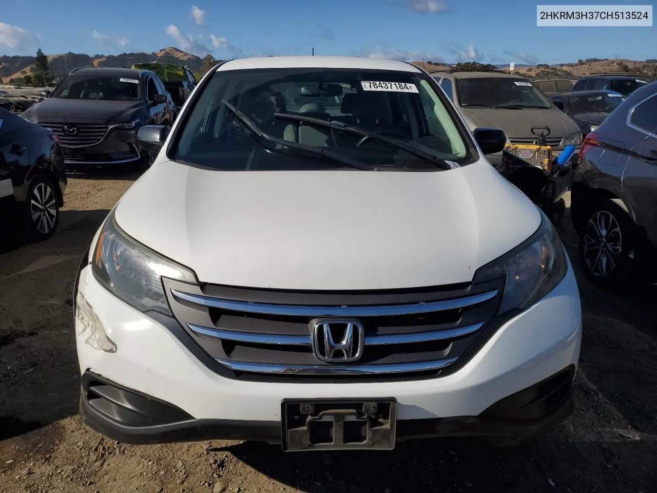 2012 Honda Cr-V Lx VIN: 2HKRM3H37CH513524 Lot: 78437184