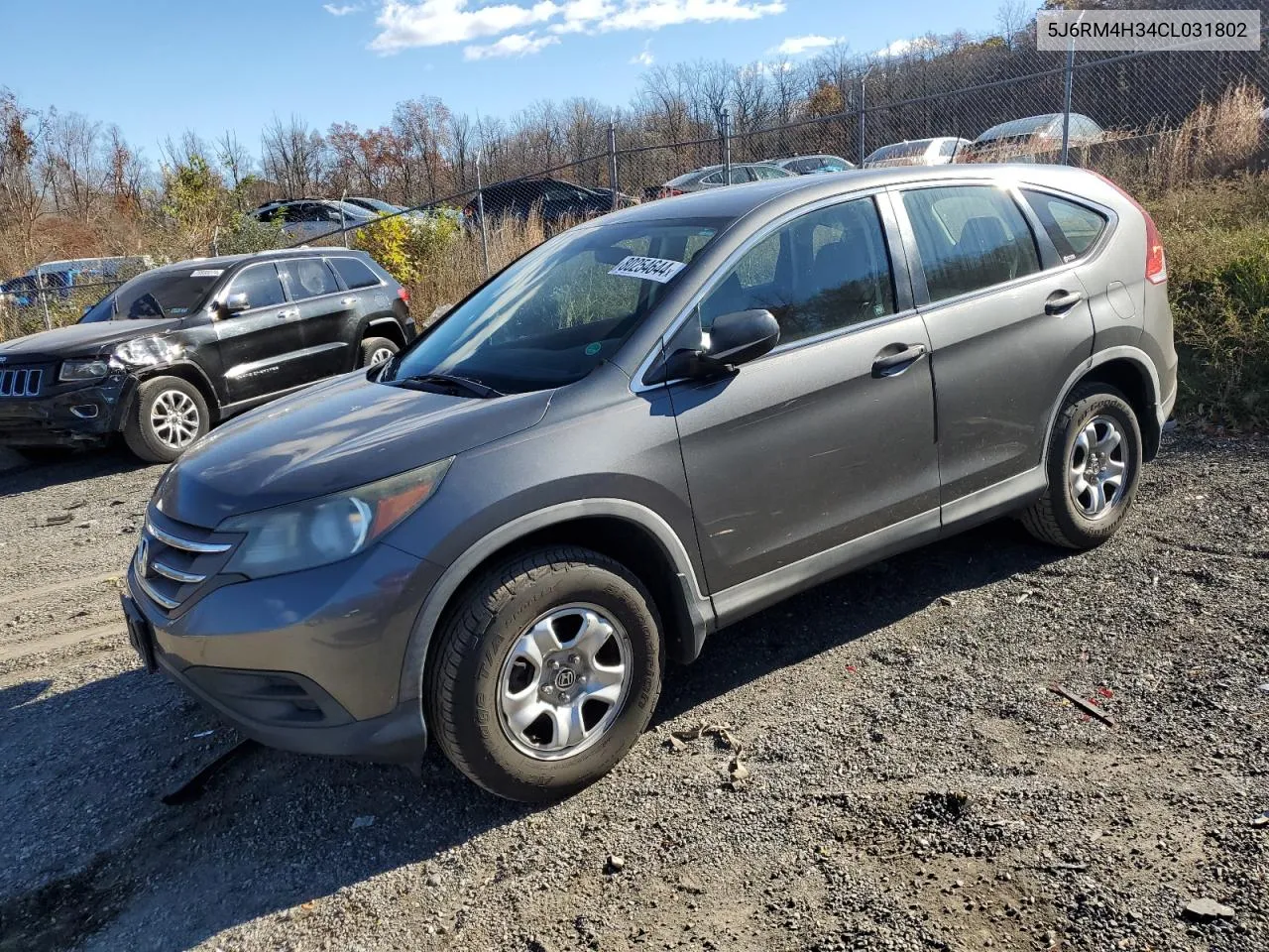 2012 Honda Cr-V Lx VIN: 5J6RM4H34CL031802 Lot: 80254644