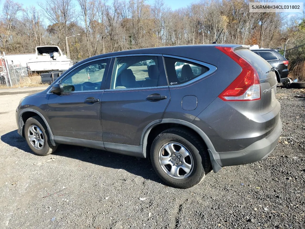 2012 Honda Cr-V Lx VIN: 5J6RM4H34CL031802 Lot: 80254644