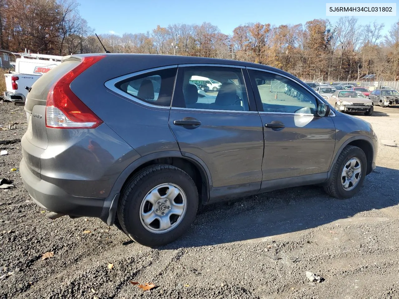 2012 Honda Cr-V Lx VIN: 5J6RM4H34CL031802 Lot: 80254644