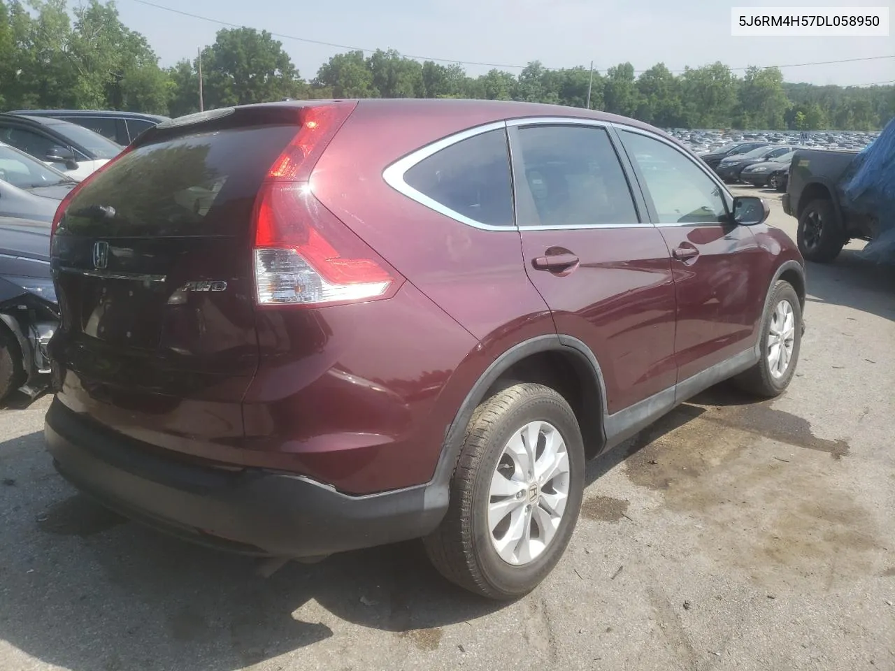 2013 Honda Cr-V Ex VIN: 5J6RM4H57DL058950 Lot: 58722464