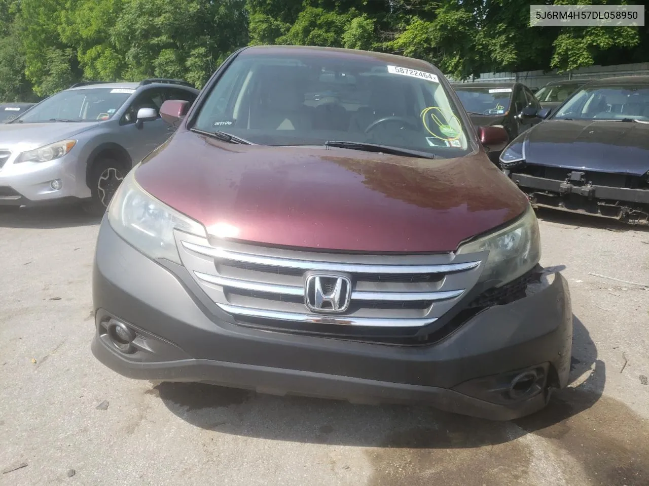 2013 Honda Cr-V Ex VIN: 5J6RM4H57DL058950 Lot: 58722464