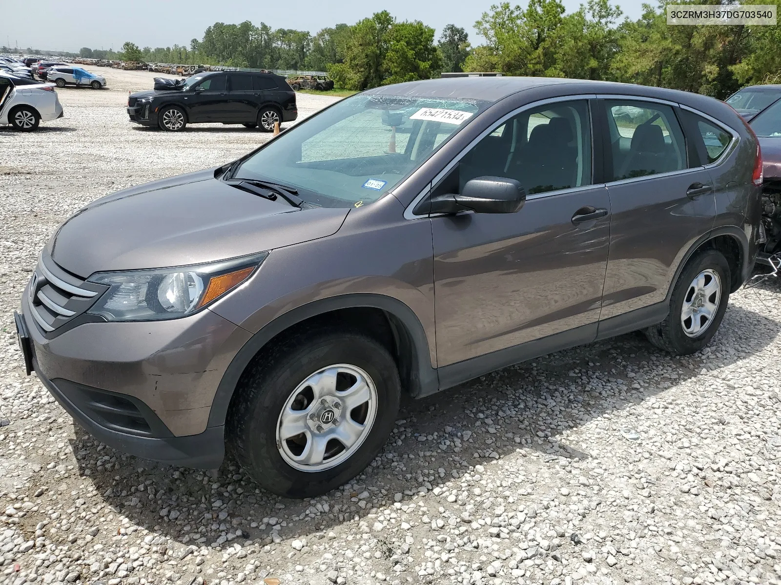 2013 Honda Cr-V Lx VIN: 3CZRM3H37DG703540 Lot: 65421534