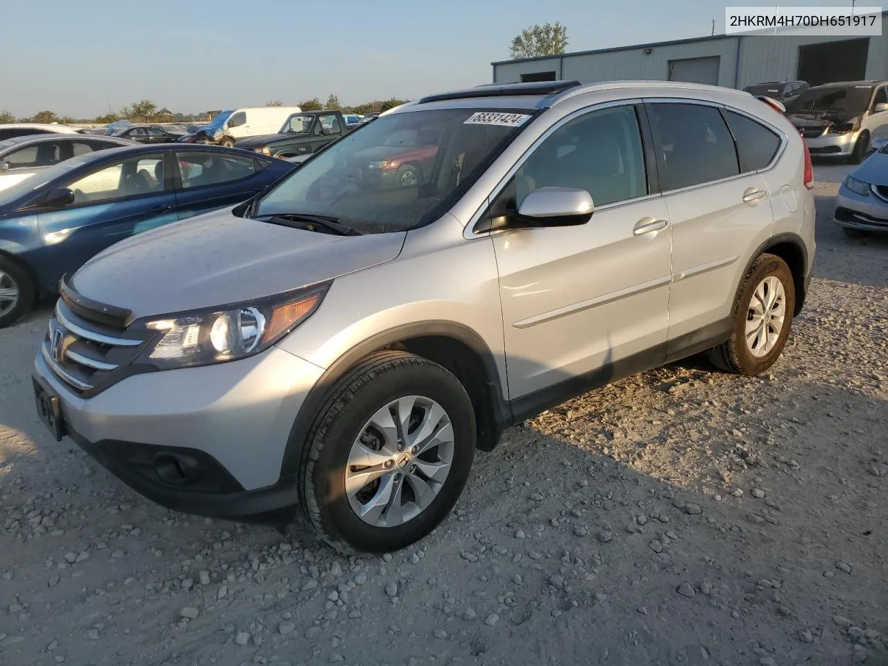 2013 Honda Cr-V Exl VIN: 2HKRM4H70DH651917 Lot: 68331424