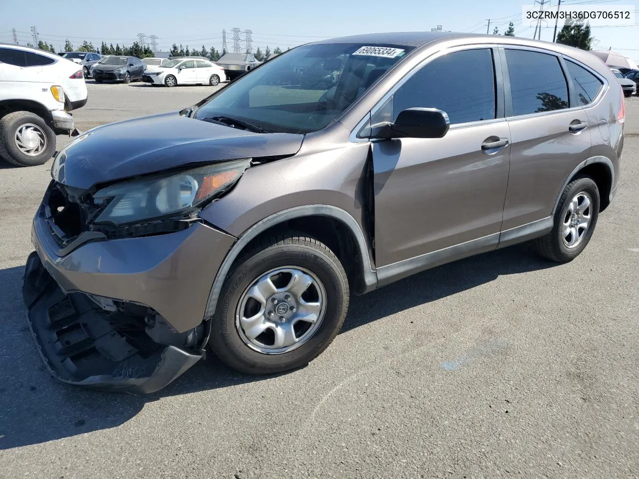 2013 Honda Cr-V Lx VIN: 3CZRM3H36DG706512 Lot: 69065334