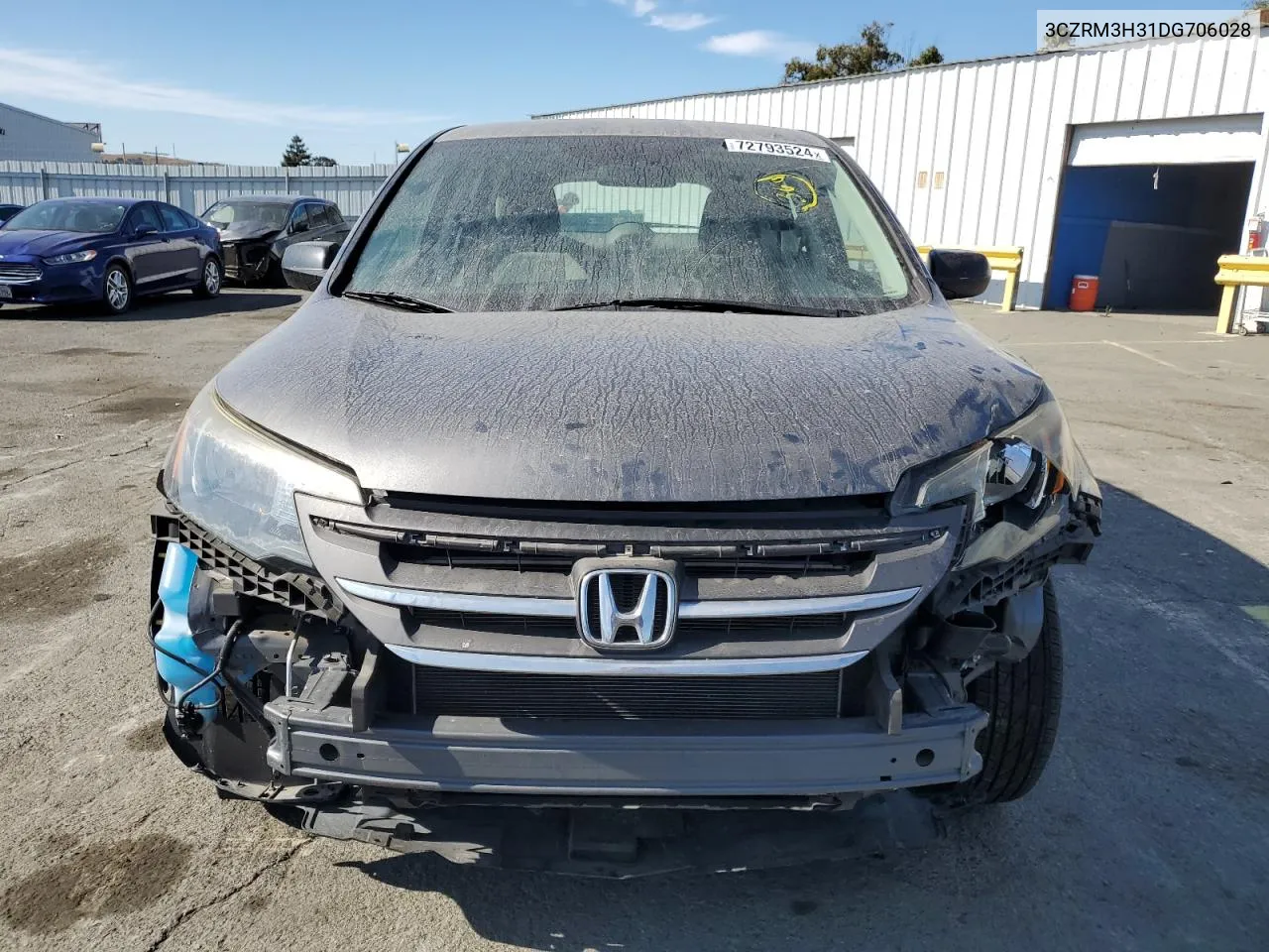 2013 Honda Cr-V Lx VIN: 3CZRM3H31DG706028 Lot: 72793524