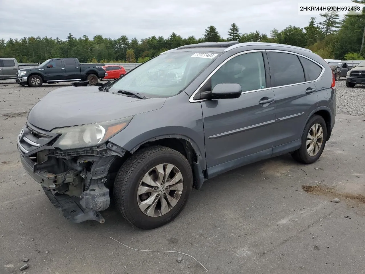 2013 Honda Cr-V Ex VIN: 2HKRM4H59DH692433 Lot: 72927494