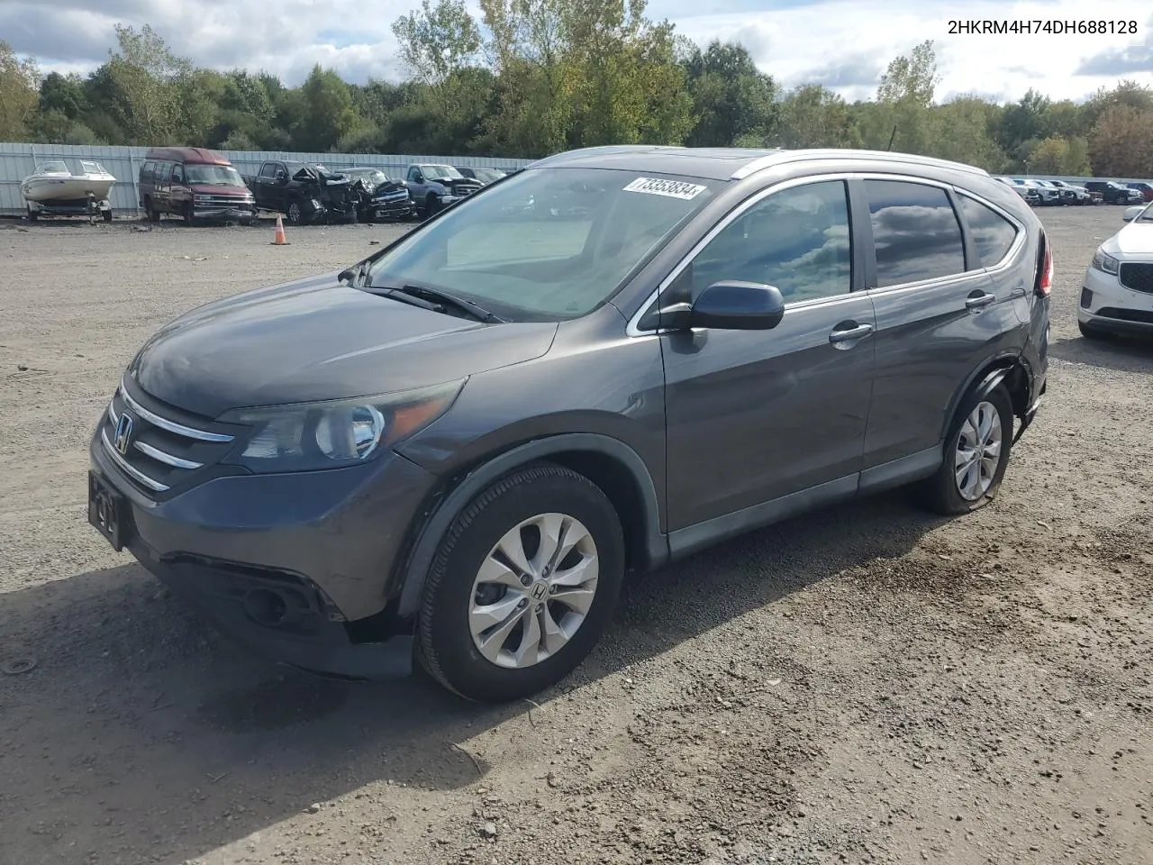 2013 Honda Cr-V Exl VIN: 2HKRM4H74DH688128 Lot: 73353834