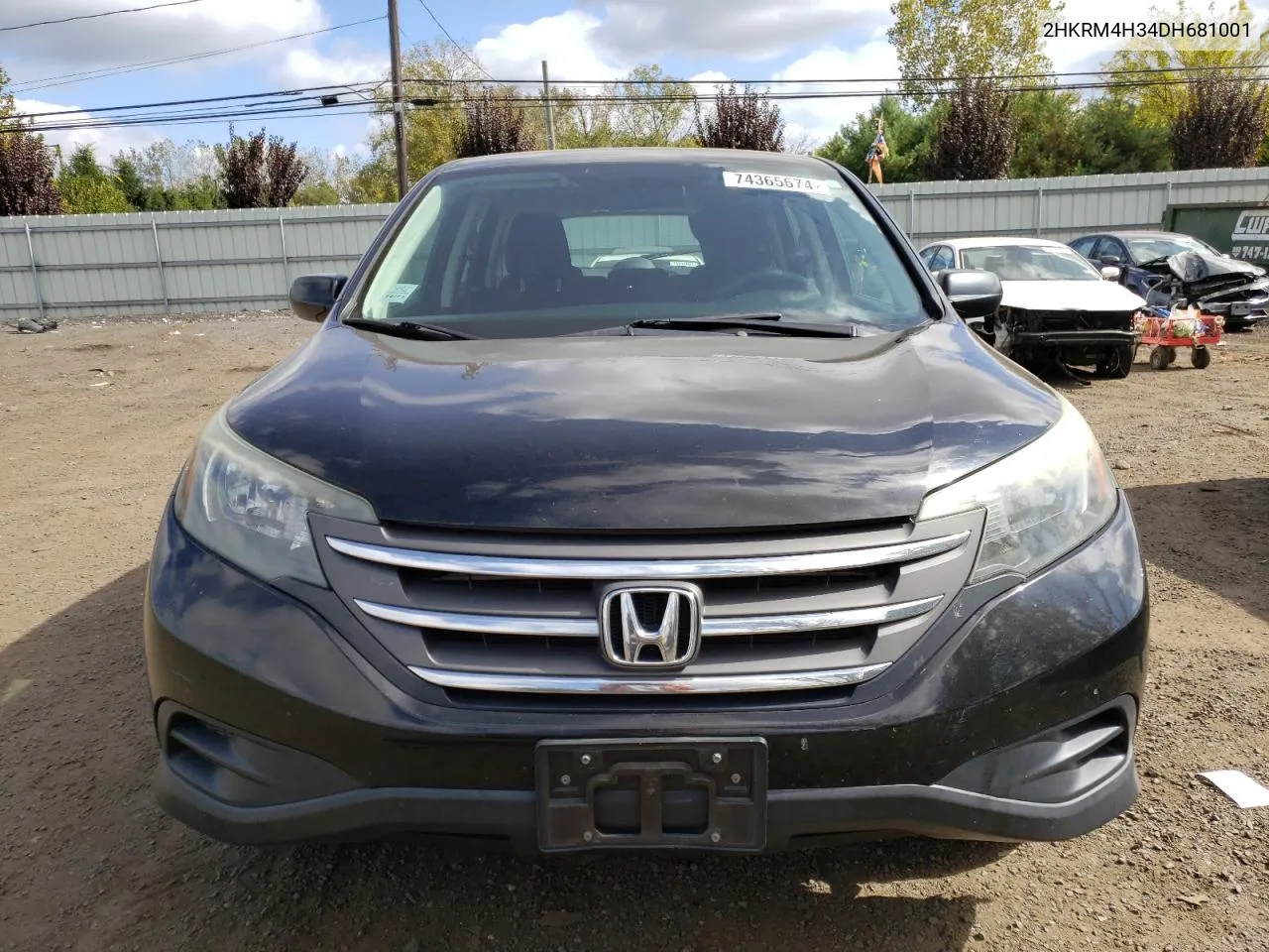 2013 Honda Cr-V Lx VIN: 2HKRM4H34DH681001 Lot: 74365674