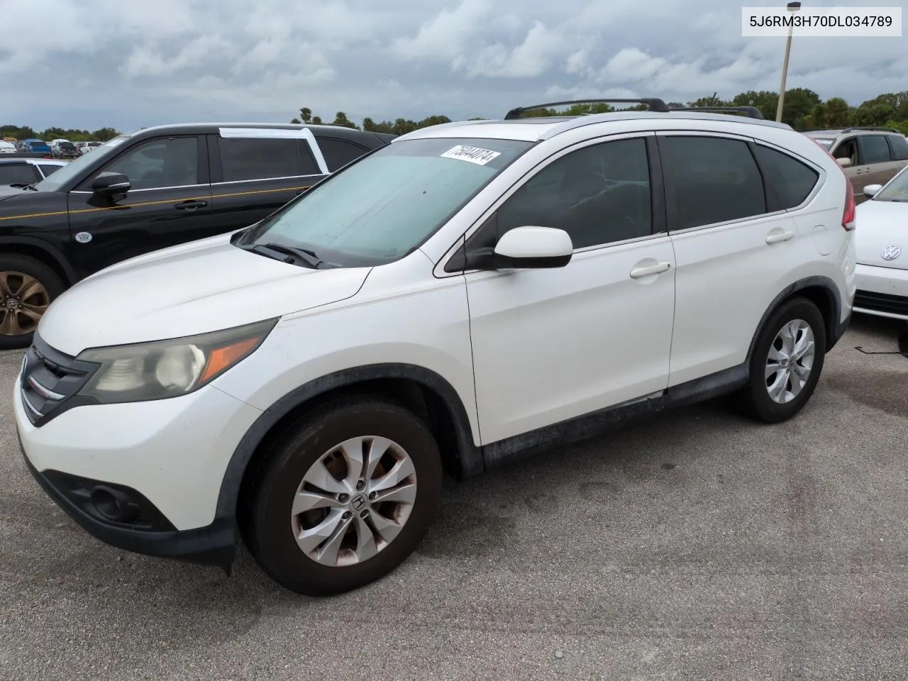 2013 Honda Cr-V Exl VIN: 5J6RM3H70DL034789 Lot: 75044074