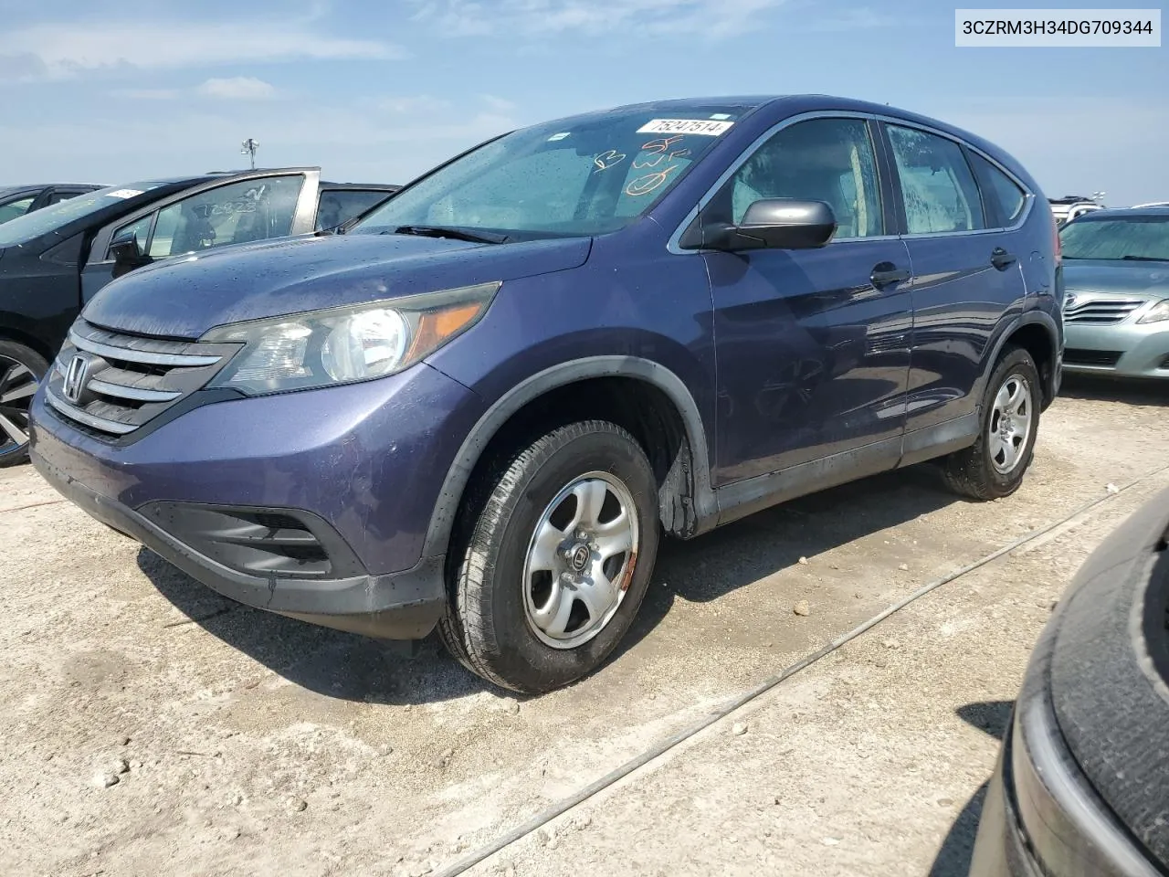 2013 Honda Cr-V Lx VIN: 3CZRM3H34DG709344 Lot: 75247514