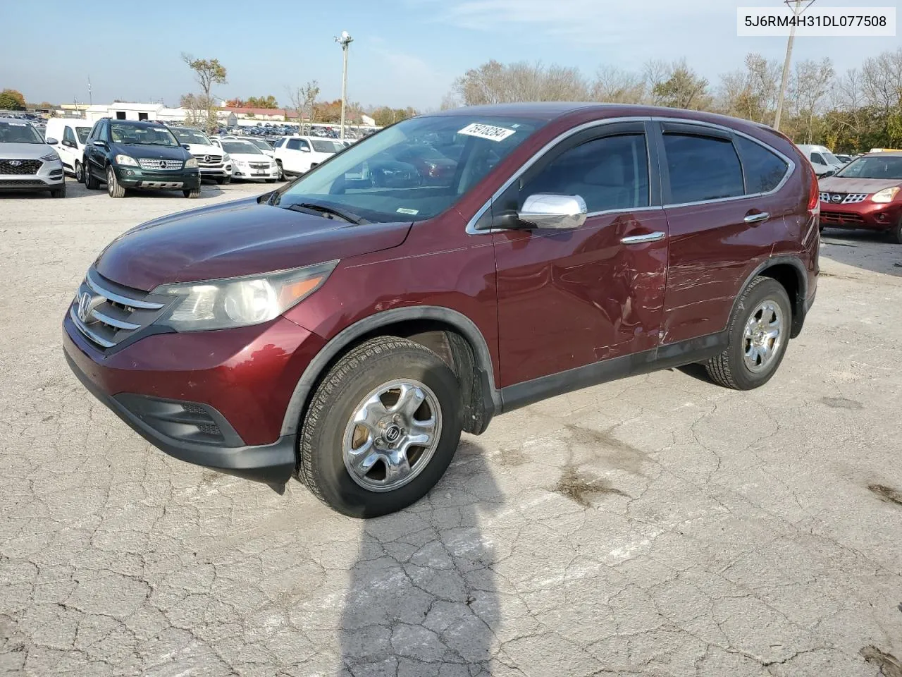 2013 Honda Cr-V Lx VIN: 5J6RM4H31DL077508 Lot: 75918284