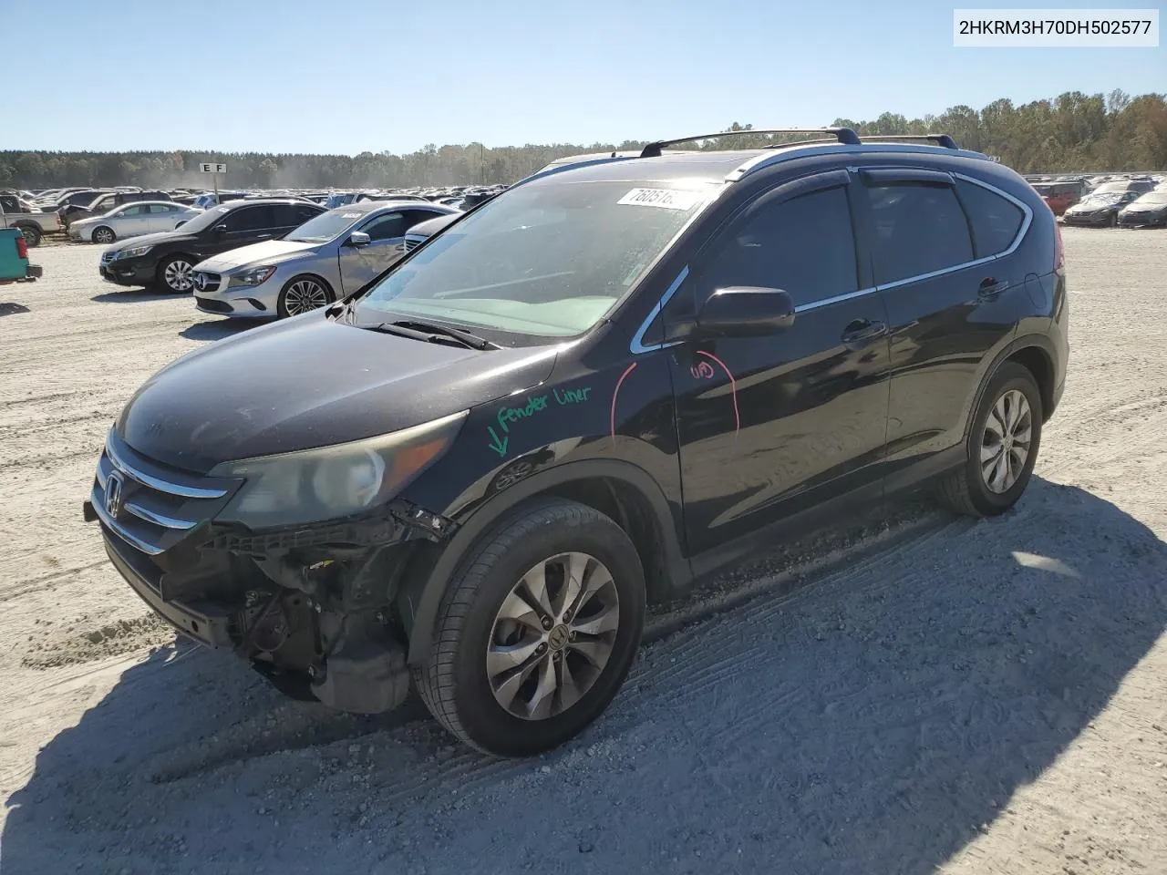 2013 Honda Cr-V Exl VIN: 2HKRM3H70DH502577 Lot: 76051654