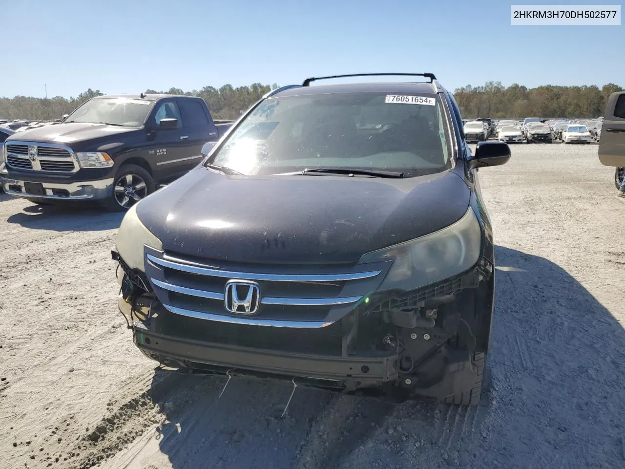 2013 Honda Cr-V Exl VIN: 2HKRM3H70DH502577 Lot: 76051654