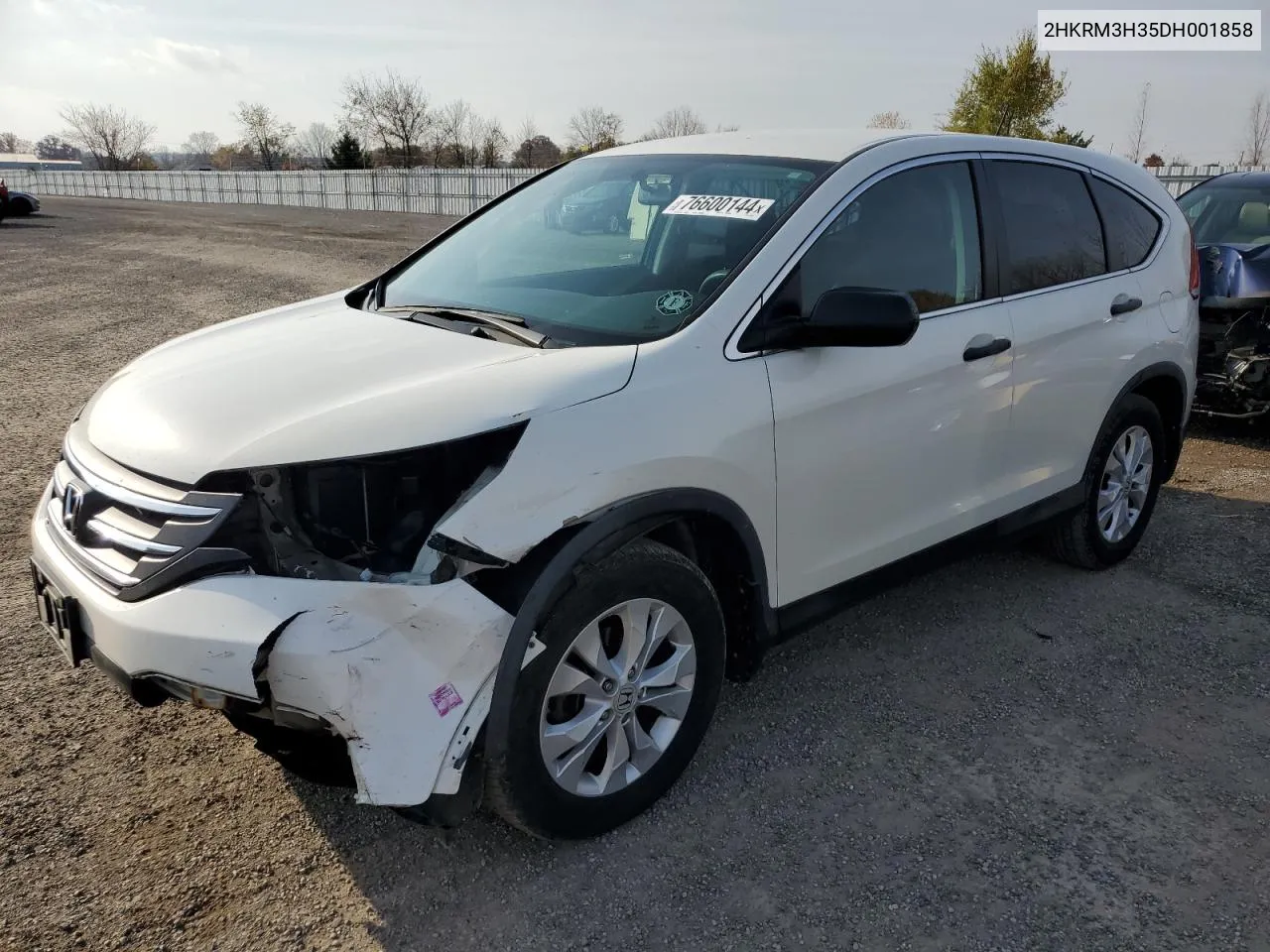 2013 Honda Cr-V Lx VIN: 2HKRM3H35DH001858 Lot: 76600144