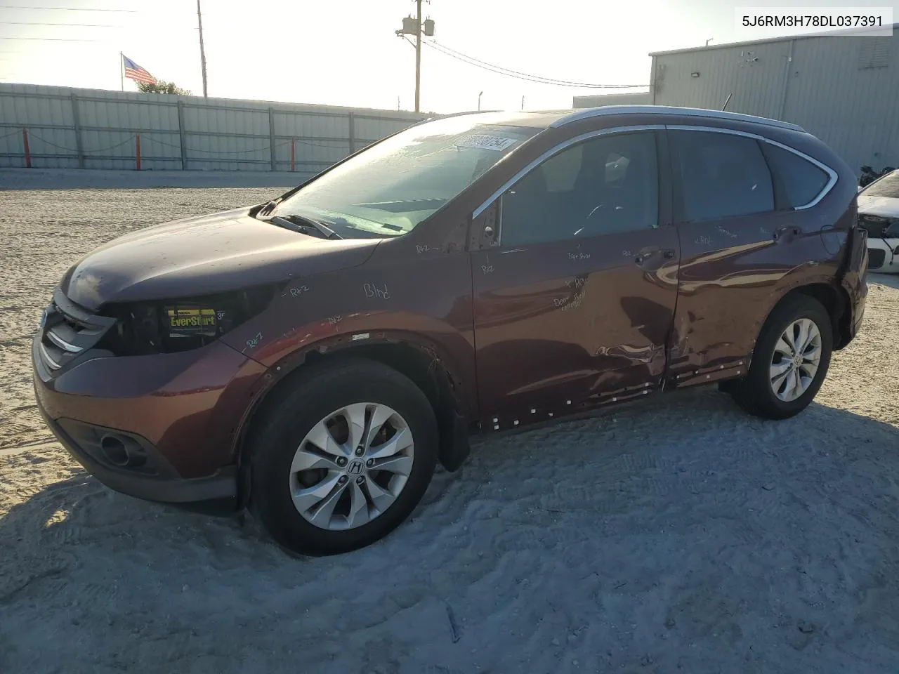 2013 Honda Cr-V Exl VIN: 5J6RM3H78DL037391 Lot: 76738754