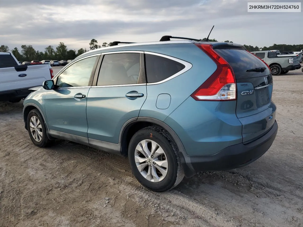 2013 Honda Cr-V Exl VIN: 2HKRM3H72DH524760 Lot: 79201944