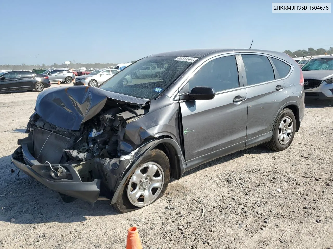 2013 Honda Cr-V Lx VIN: 2HKRM3H35DH504676 Lot: 80333564