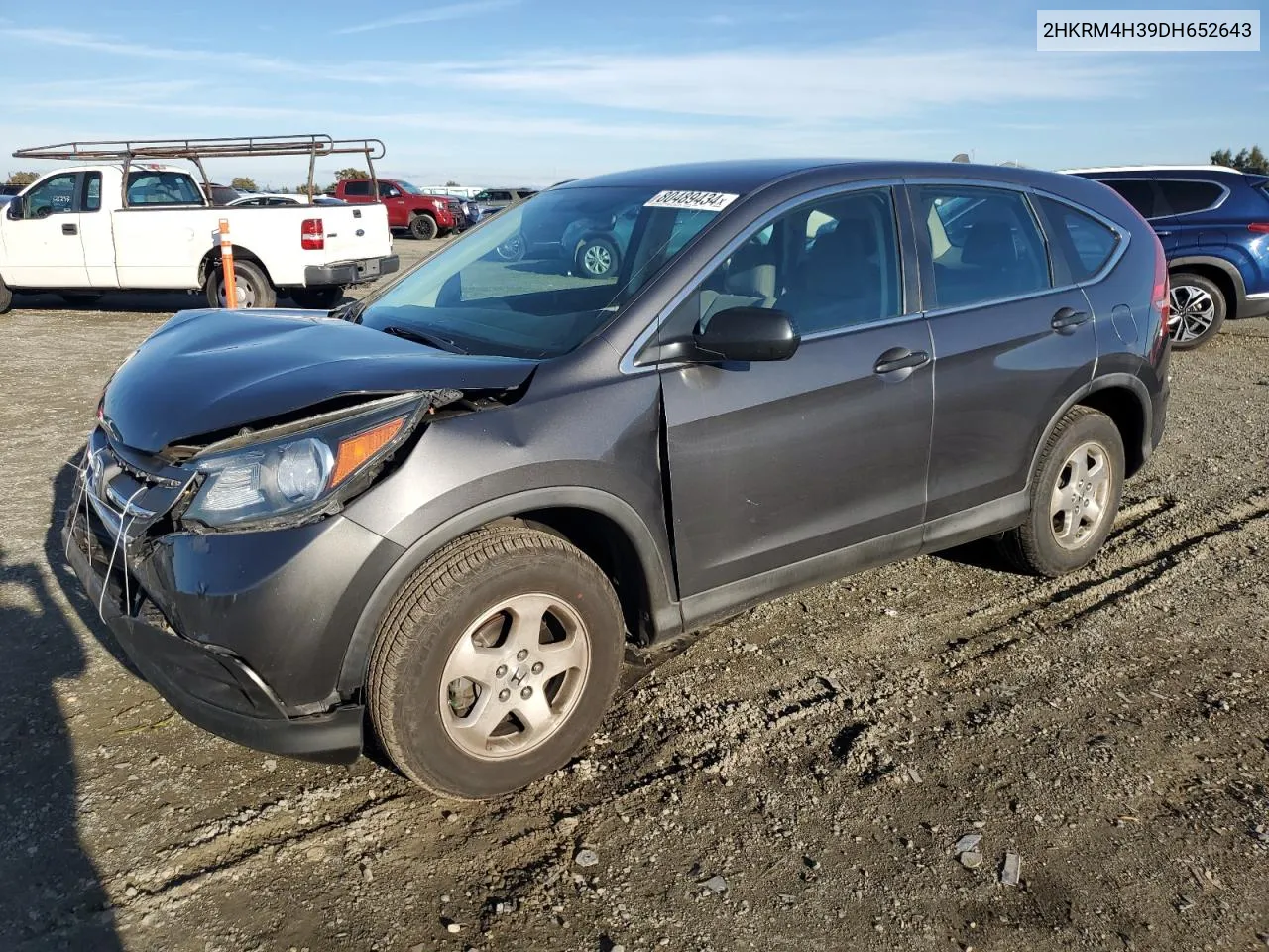 2013 Honda Cr-V Lx VIN: 2HKRM4H39DH652643 Lot: 80489434