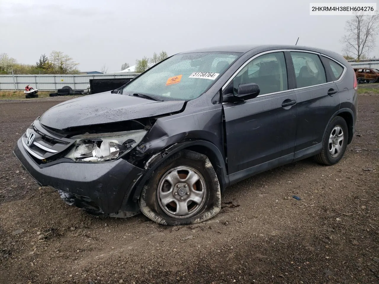 2014 Honda Cr-V Lx VIN: 2HKRM4H38EH604276 Lot: 51758764