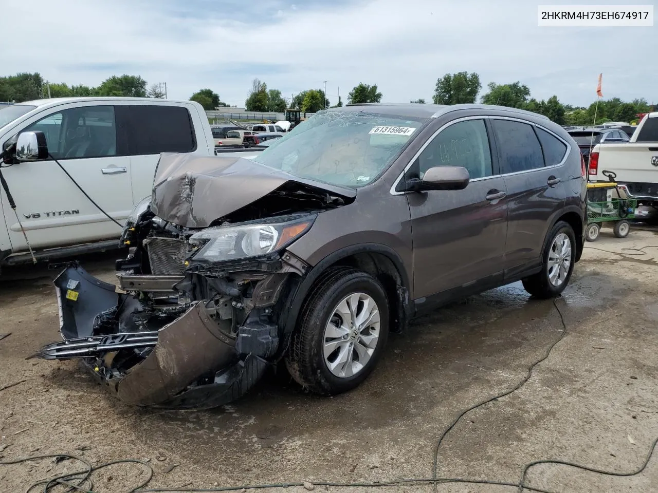 2014 Honda Cr-V Exl VIN: 2HKRM4H73EH674917 Lot: 61315964