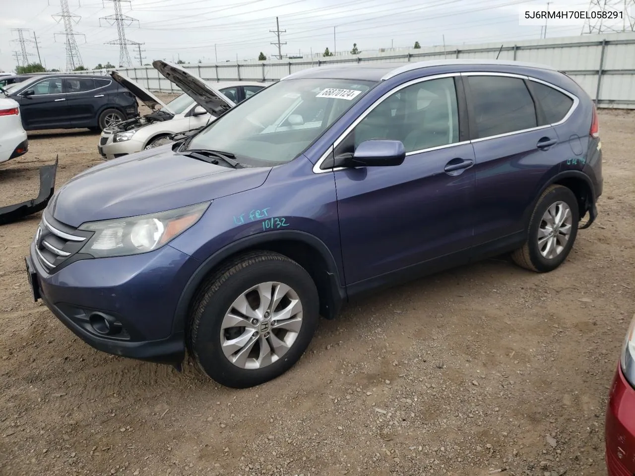 2014 Honda Cr-V Exl VIN: 5J6RM4H70EL058291 Lot: 66870124