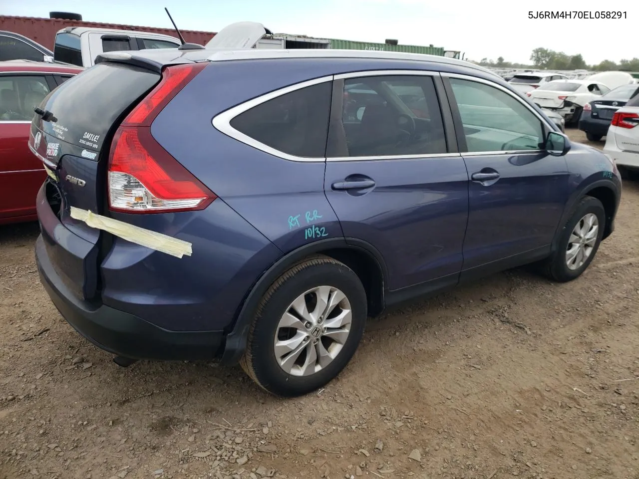 2014 Honda Cr-V Exl VIN: 5J6RM4H70EL058291 Lot: 66870124