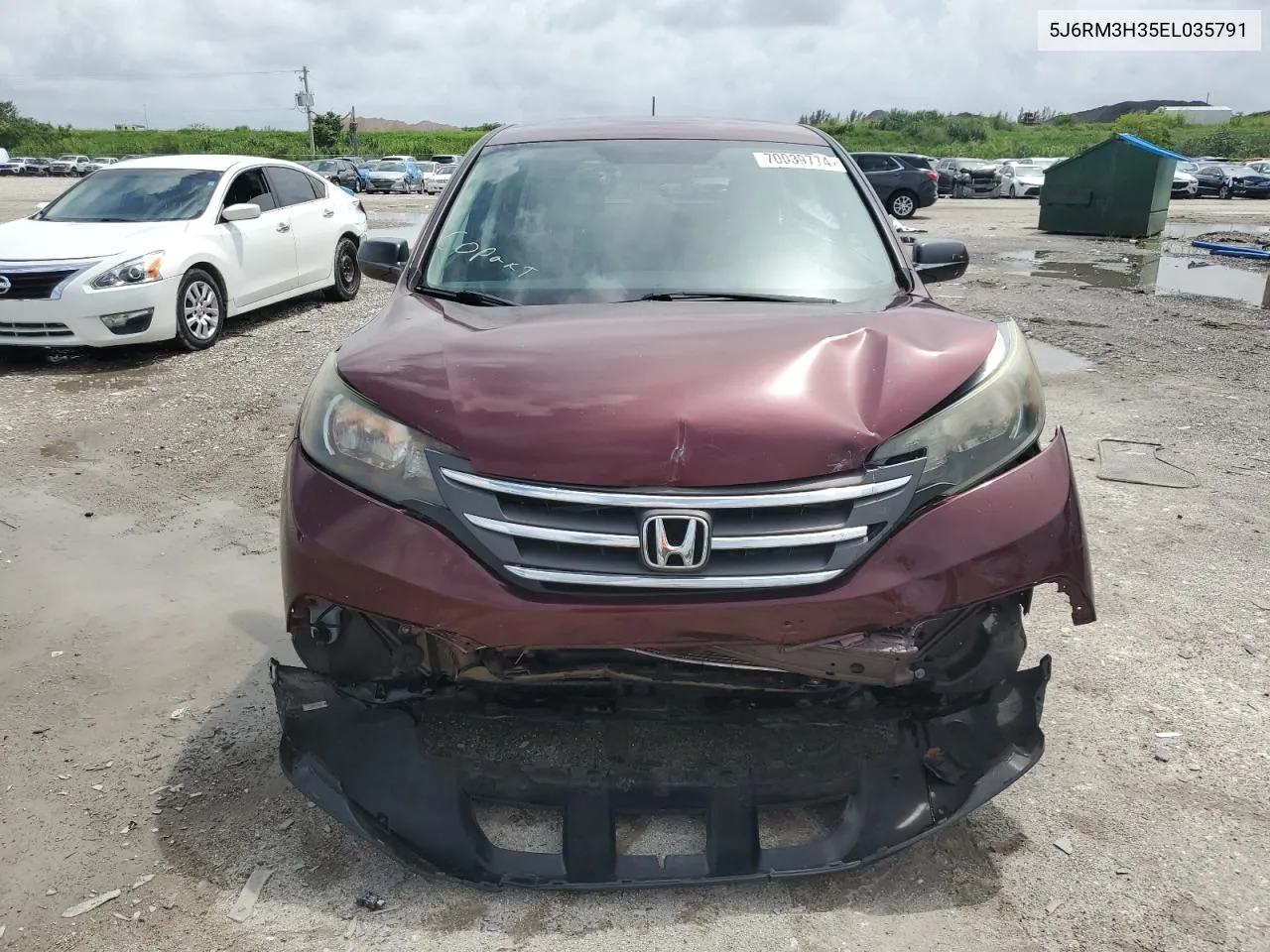 2014 Honda Cr-V Lx VIN: 5J6RM3H35EL035791 Lot: 70039774